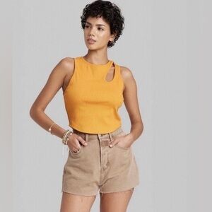 Wild Fable Bright Yellow Cutout Tank Top Size XXL from Target
